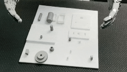 Robot performing industrial task board assembly